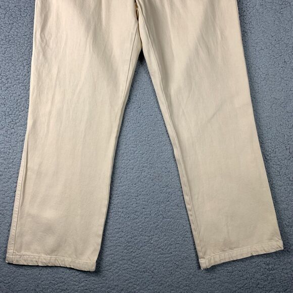 zara high waist wide leg pants Women’s XL (32 Waist)‎ cream 8197/215 New Office - Picture 3 of 16